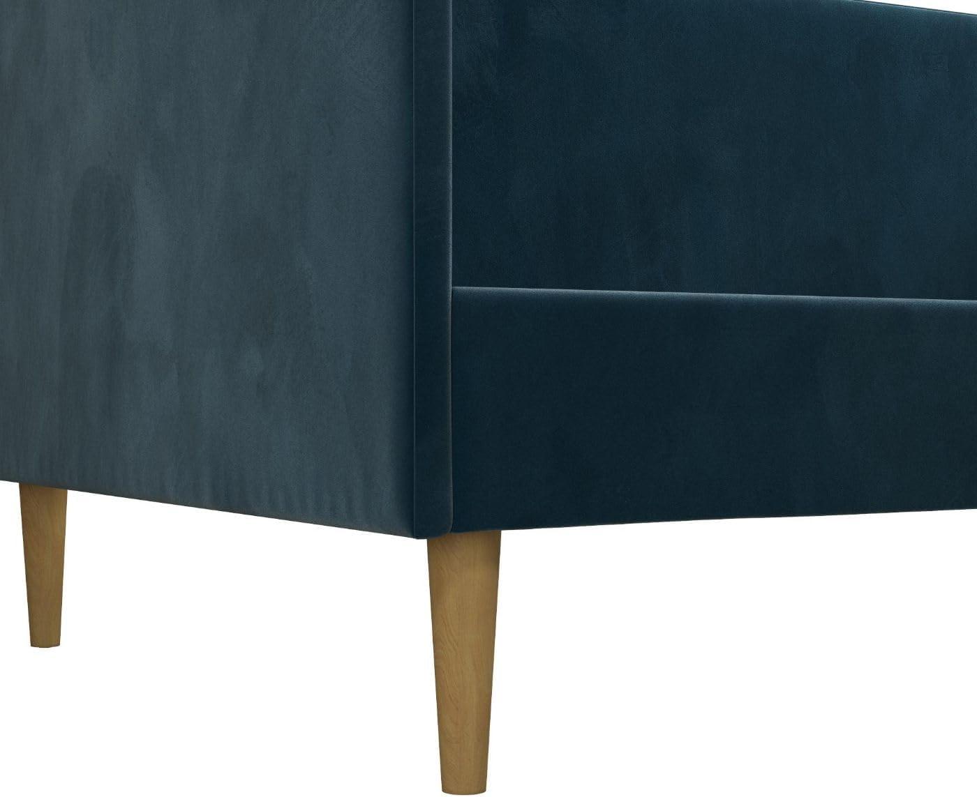 DHP Franklin Mid Century Upholstered Daybed, Twin Size, Blue Velvet