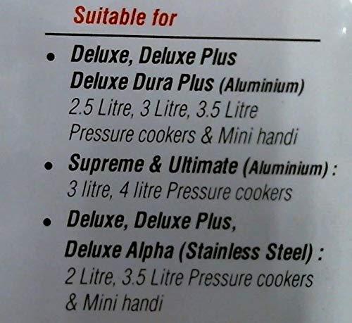 Prestige Sealing Ring Gasket for Deluxe+ Aluminum/Hard Anodised 3-Liter, Svachh Alpha Deluxe Plus Stainless Steel 2-Liter , 3.3-Liter, 3.5-Liter Pressure Cookers Handi, 7.5" Outer Diameter