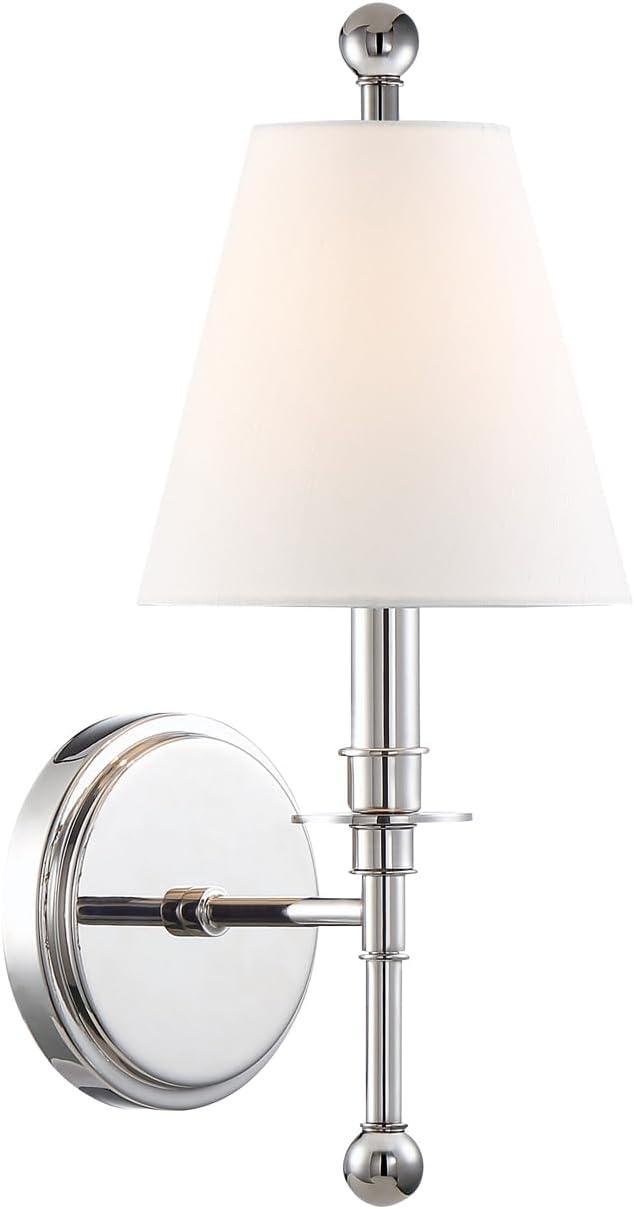 RIV-382-PN-Crystorama Lighting-Riverdale 1-Light Wall Sconce in Traditional Style including 2 Stem Styles - 6 Inches Wide by 14.5 Inches High-Polished