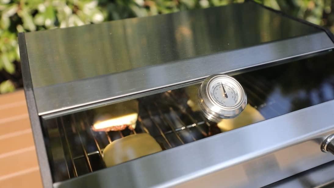 Monument Grills 13742,2-Burner Portable Stainless Steel Tabletop Propane Gas Grill with High Lid and Travel Locks, 15,000 BTU – Perfect for Family BBQs