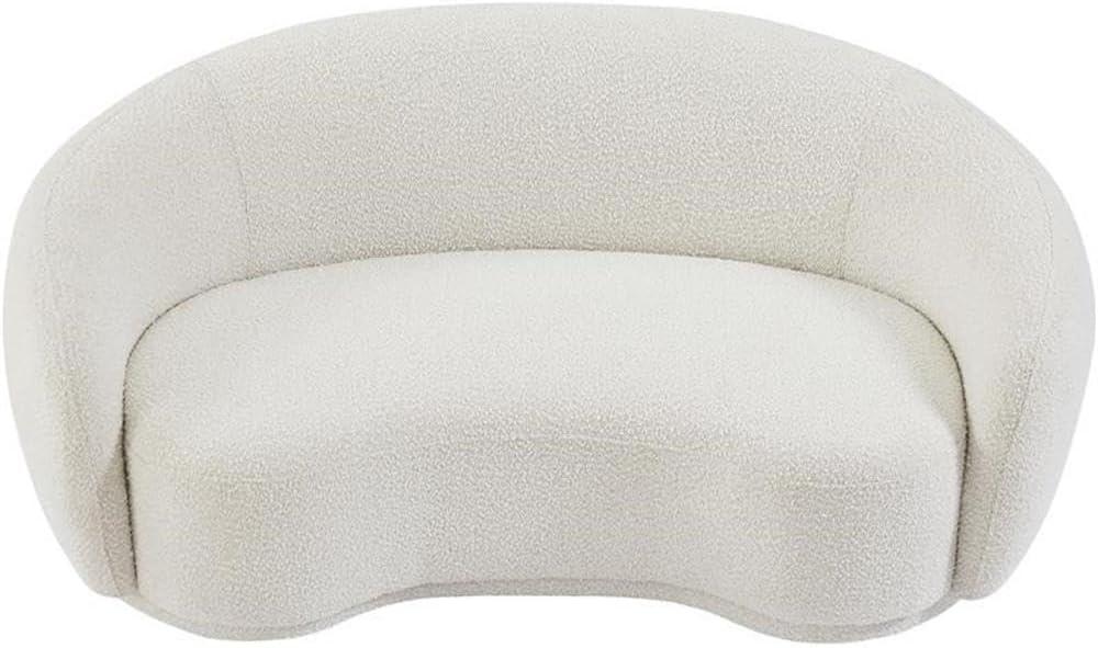 Meridian Furniture Hyde Modern Boucle Loveseat, Cream