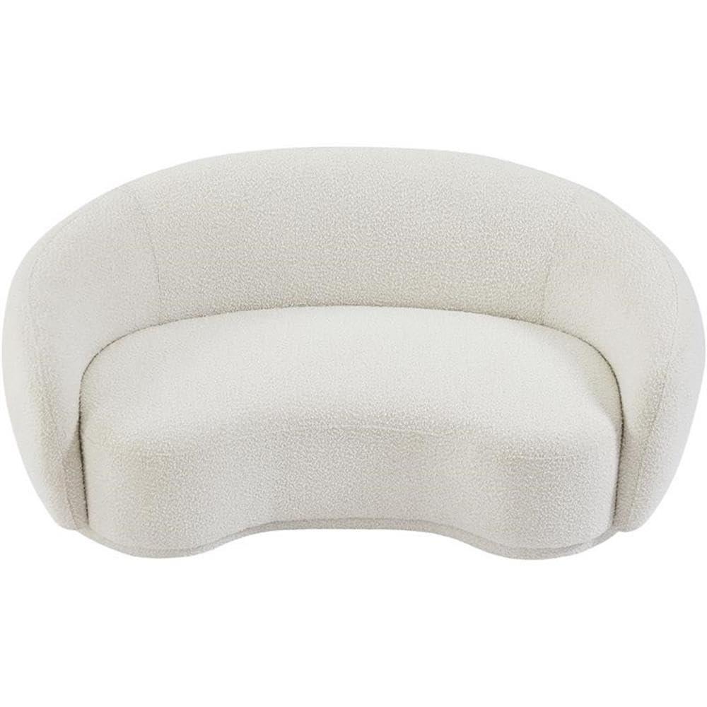 Meridian Furniture Hyde Modern Boucle Loveseat, Cream