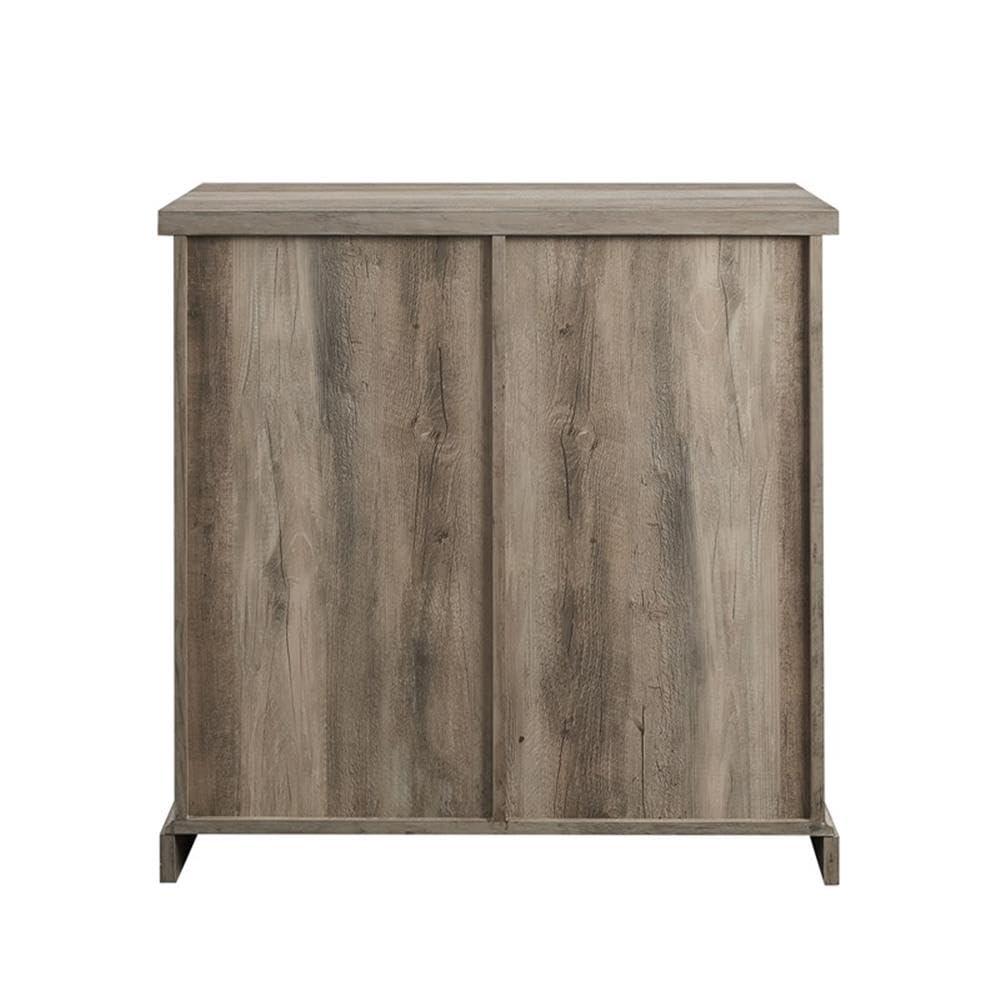Walker Edison Sliding Barn Door Accent Cabinet, Grey Wash