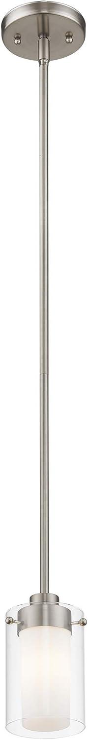 1540-91-Livex Lighting-Manhattan - 1 Light Mini Pendant in Contemporary Style - 5 Inches wide by 8 Inches high     -Traditional Installation
