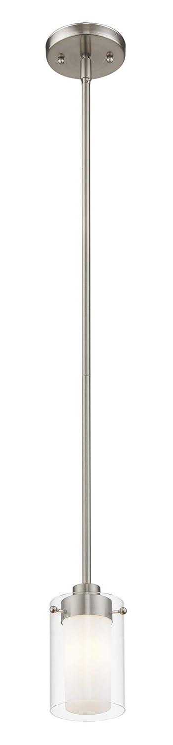 1540-91-Livex Lighting-Manhattan - 1 Light Mini Pendant in Contemporary Style - 5 Inches wide by 8 Inches high     -Traditional Installation