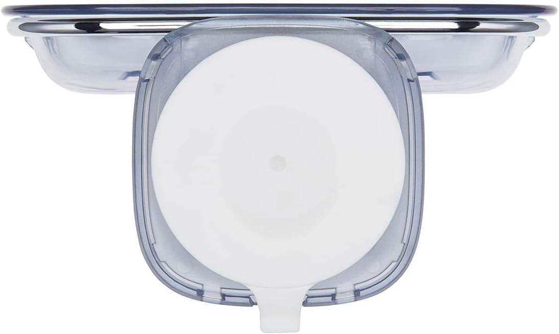 Clear Suction Cup Ceramic Soap Dish with Drainage Slots