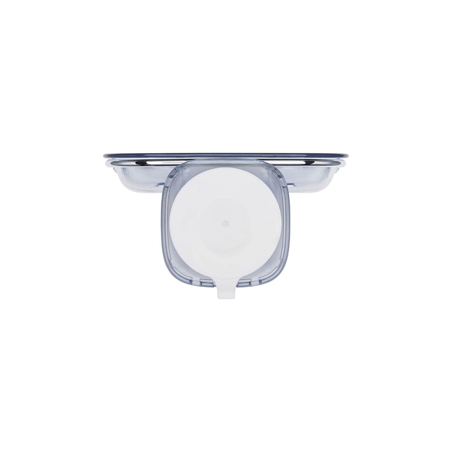 Clear Suction Cup Ceramic Soap Dish with Drainage Slots