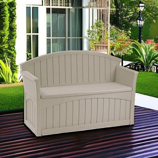 Suncast Suncast 50 Gallon Patio Storage Bench - Light Taupe