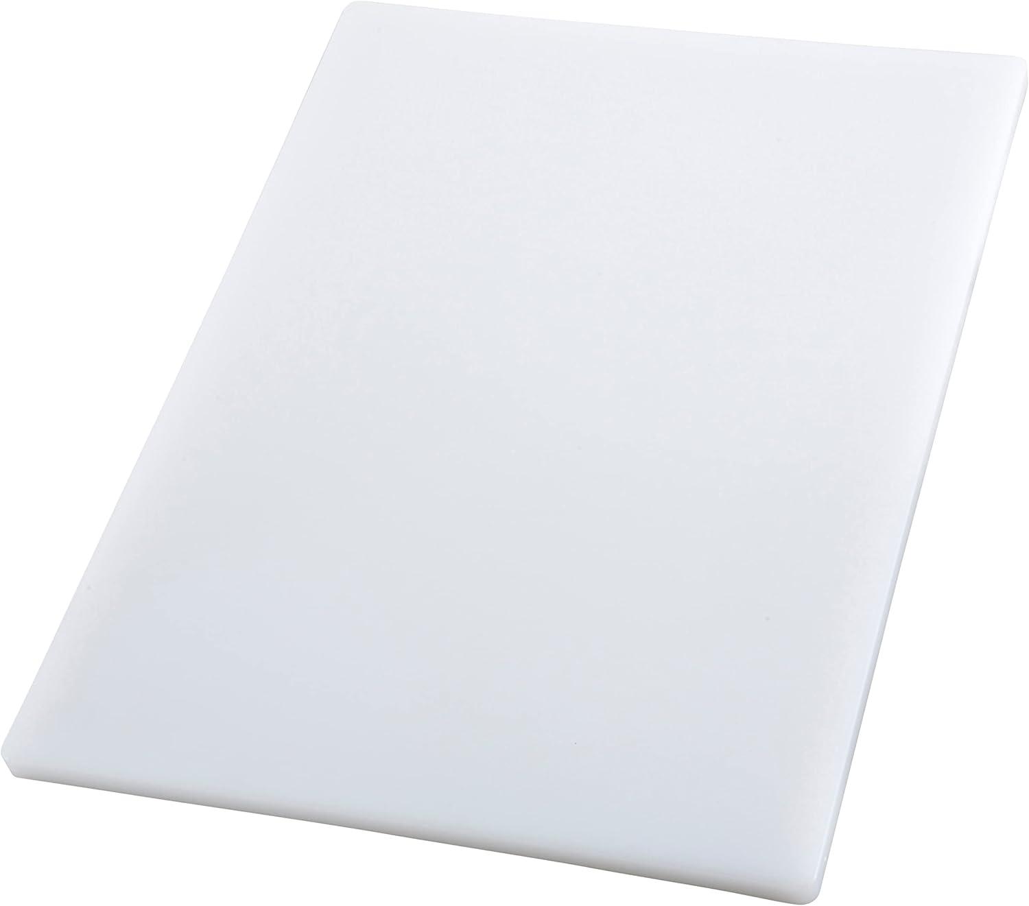 Winco Cutting Board, Rectangular, 12" x 18" x 3/4", White