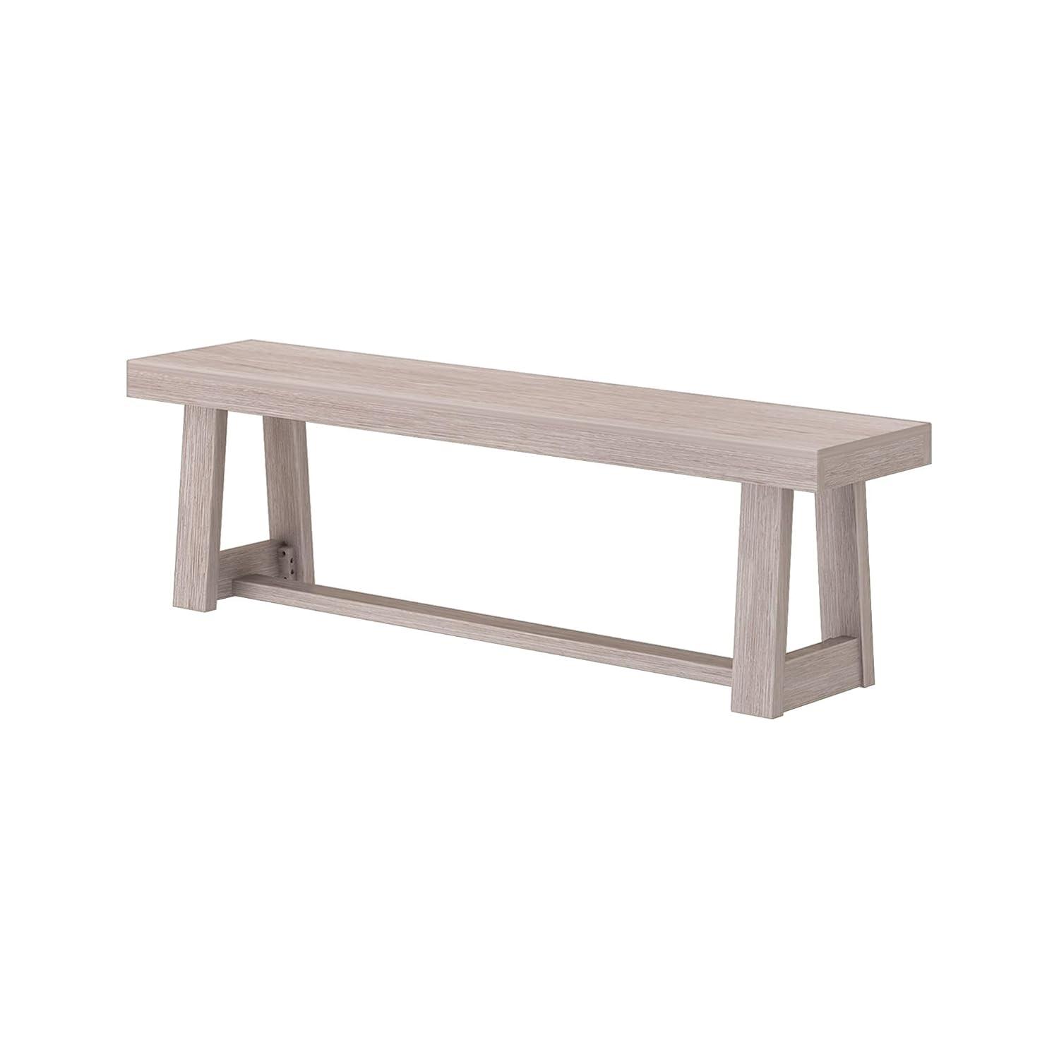Plank+Beam  60" Classic Solid Wood Dining Bench, Bench for Dining Table