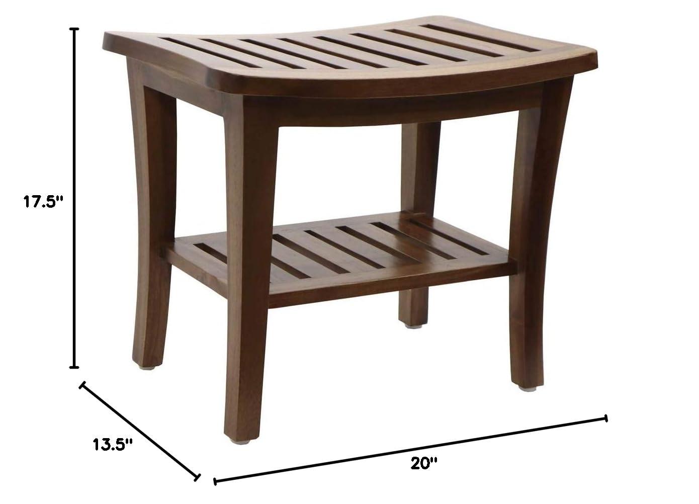 Redmon Teak Collection Bench, 20 x 13.5 x 17.5 Height (5323)