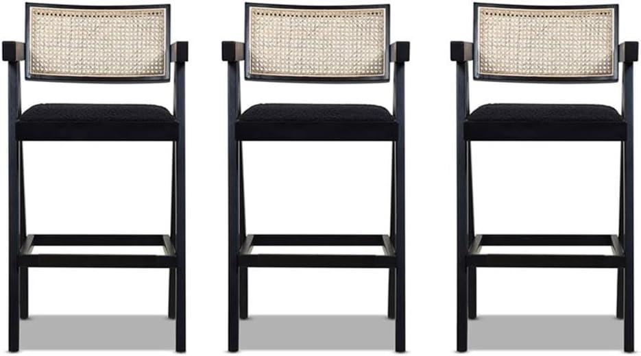 Jennifer Taylor Home Milan 29.5" Modern Resin Webbing Back Bar Stool with Arms