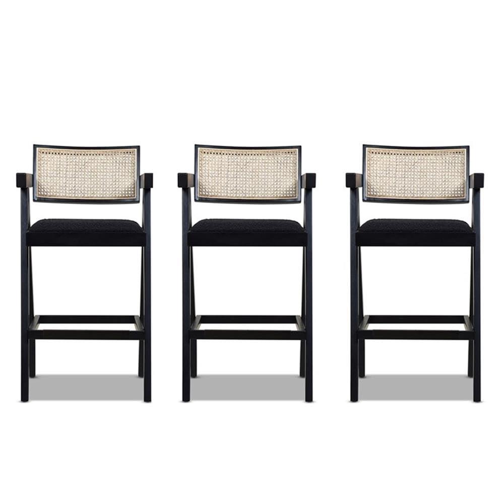 Jennifer Taylor Home Milan 29.5" Modern Resin Webbing Back Bar Stool with Arms