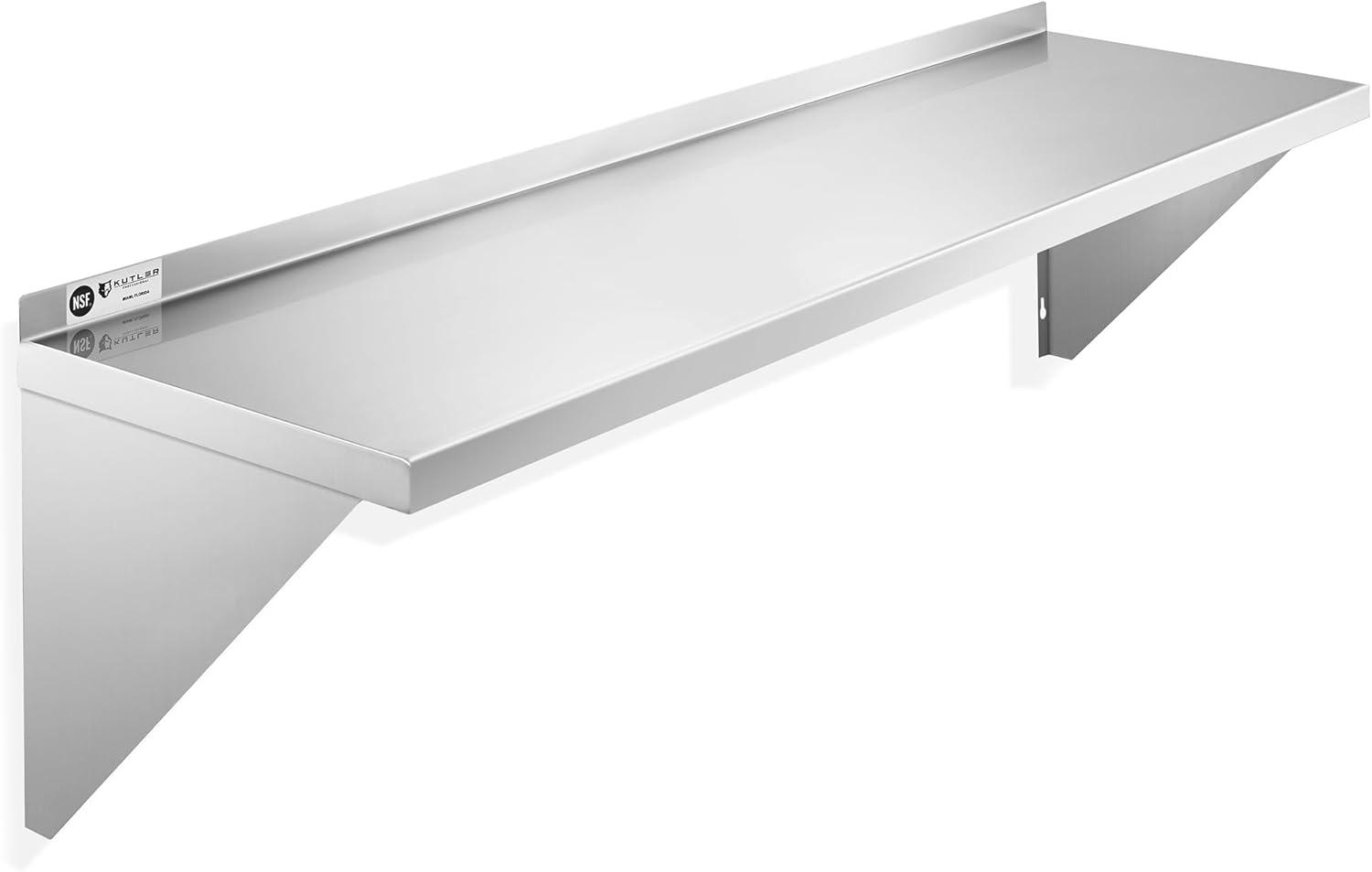 KUTLER Stainless Steel Shelf - NSF Commercial Wall Shelving