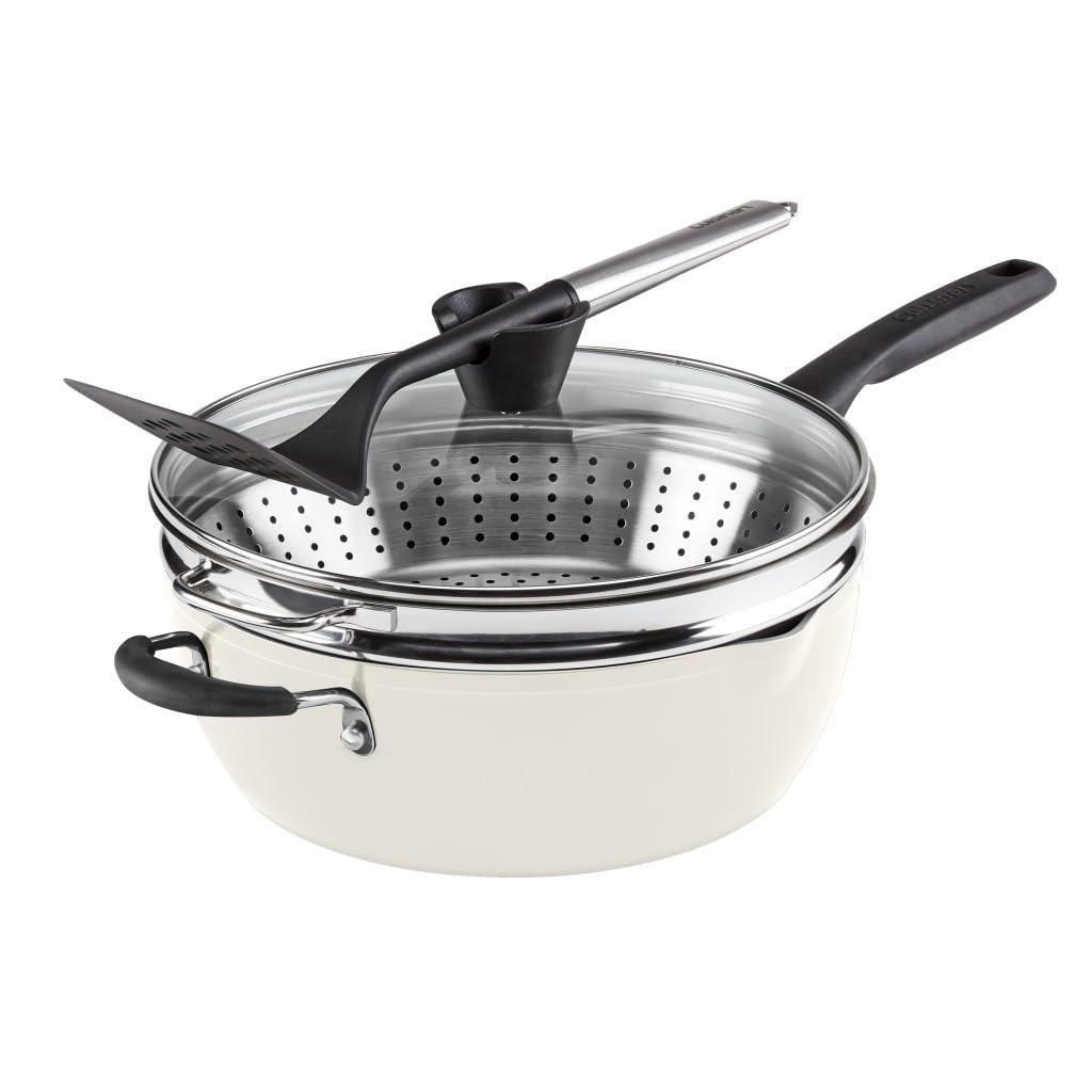 Cuisinart Preferred Pan 4 Piece Set (4.5 Qt. Multi-Purpose Pan with Cover, Steamer, Slotted Turner)