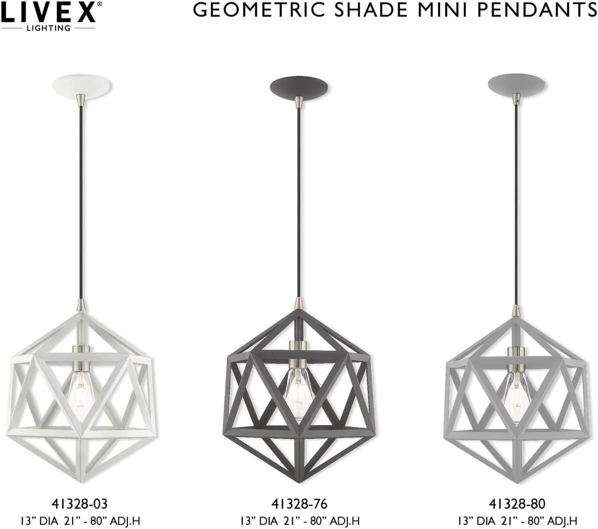 Livex Lighting Ashland 1 - Light Pendant in  Scandinavian Gray