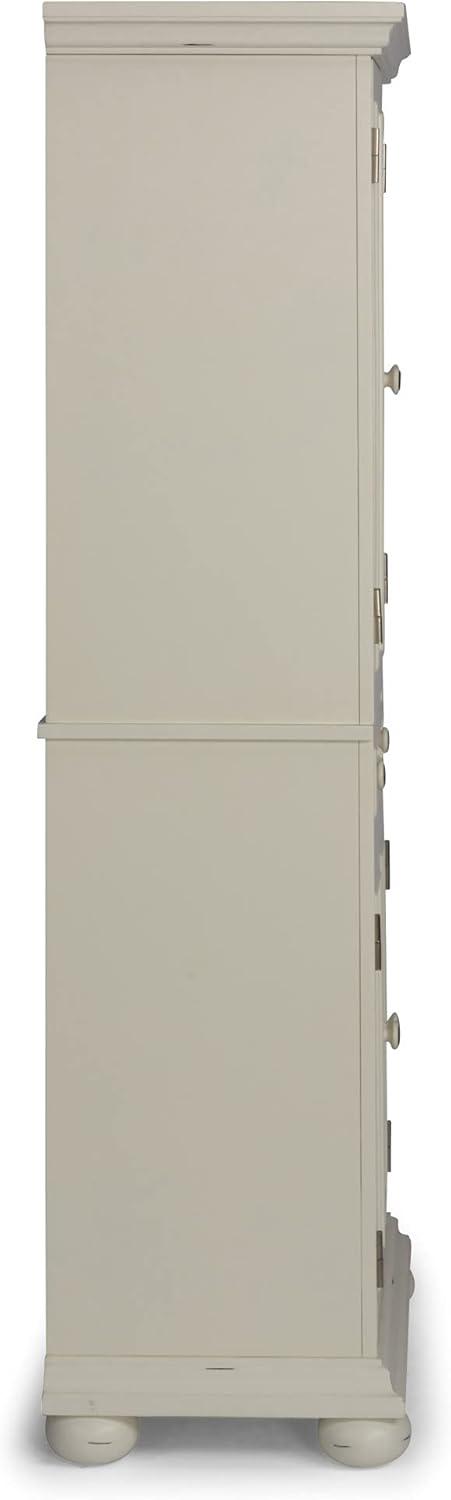 Home Styles Dover Kitchen Pantry White : Hardwood Construction, 4-Door Design, Adjustable Shelves, 1 Drawer