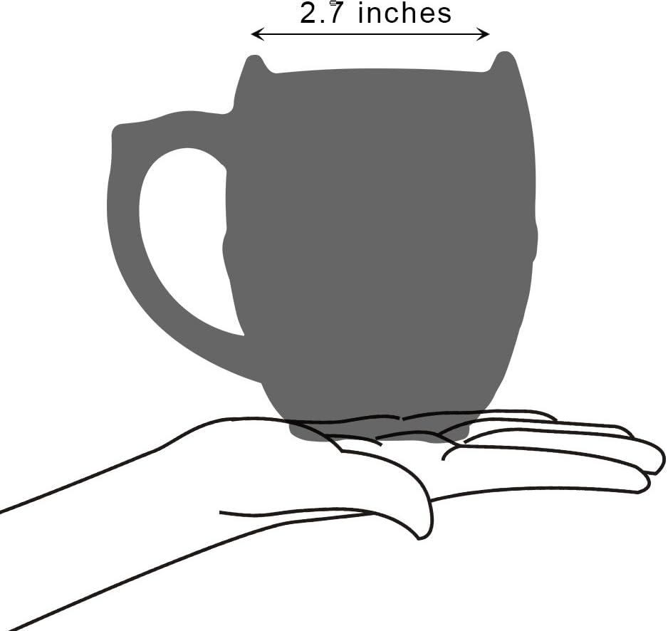 SQOWL 3D Coffee Mug Cute Set of 2 Owl Ceramic Coffee Mugs with spoons Office Tea Cups for Women Men 12 oz Cyan and Red