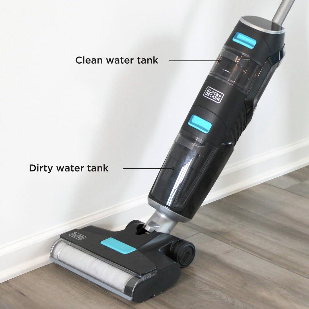 Black + Decker Multi-Surface Cordless Wet and Dry Vacuum + Wash Duo with Accessories and HEPA Filter Black: Rechargeable, Bagless, Lithium Ion Battery