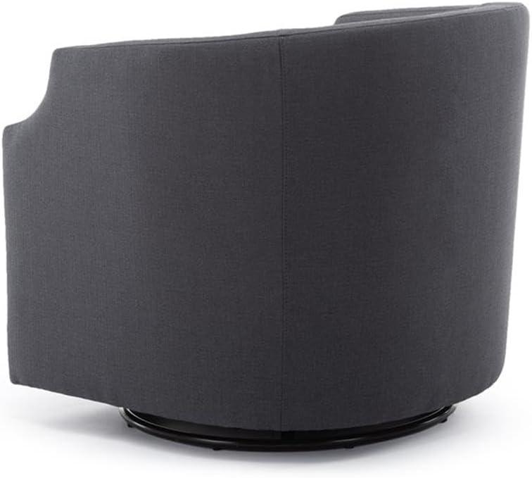 Debbie 77.47cm Wide Polyester Swivel Barrel Chair