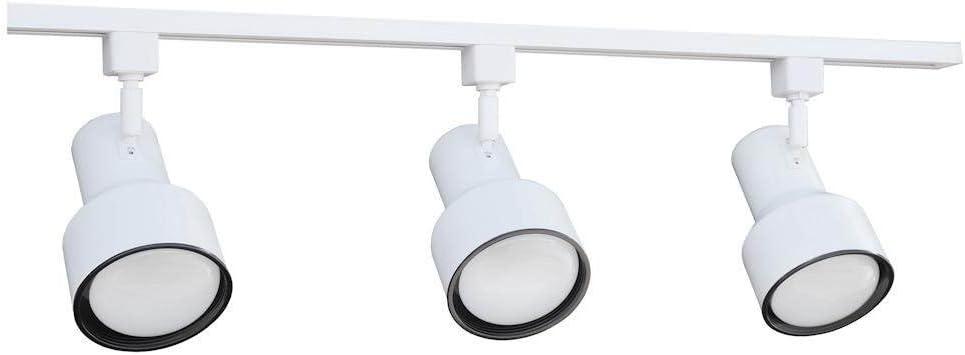 White 4-Foot 3-Light Adjustable Ceiling Track Lighting Kit