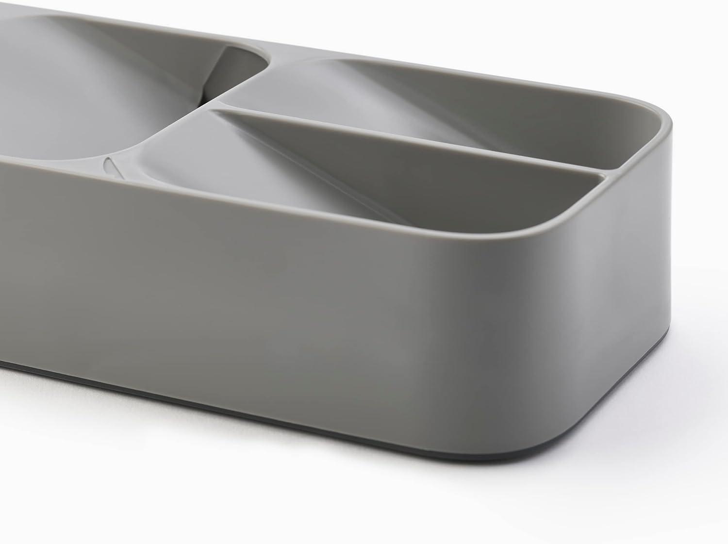 Joseph Joseph DrawerStore Compact Cutlery Organizer- Gray: In-Drawer Flatware Storage with Multiple Compartments