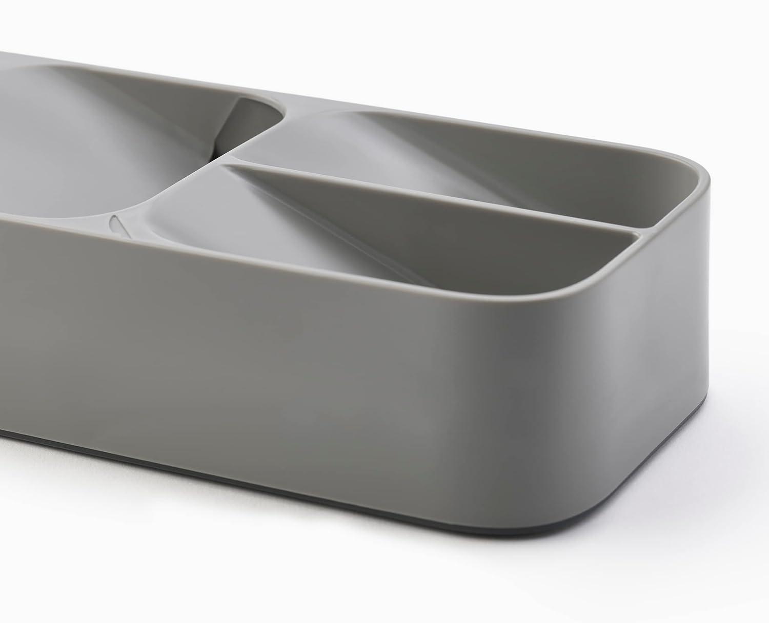 Joseph Joseph DrawerStore Compact Cutlery Organizer- Gray: In-Drawer Flatware Storage with Multiple Compartments