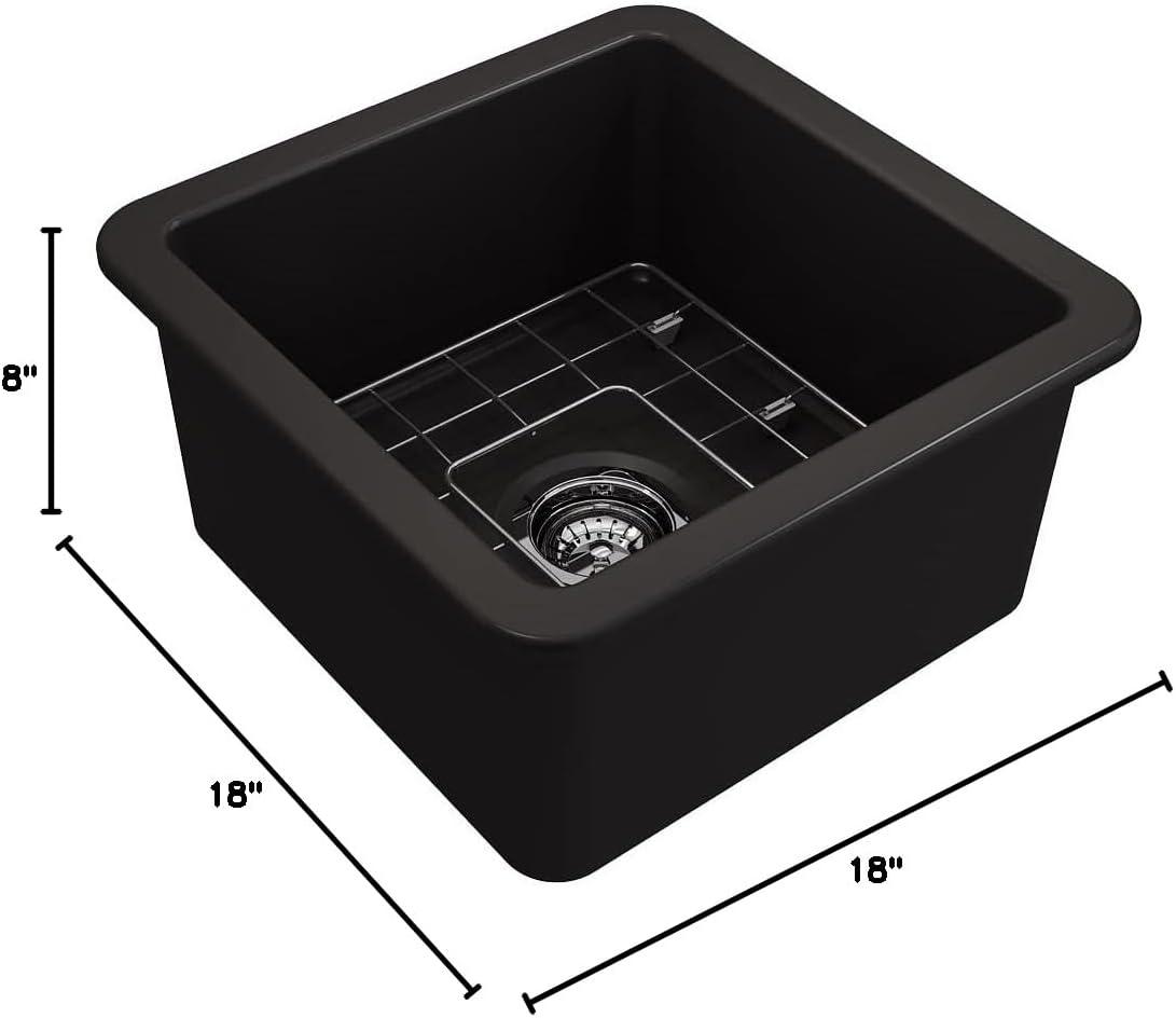 BOCCHI 18'' L Fireclay Kitchen Sink 1359-004-0120