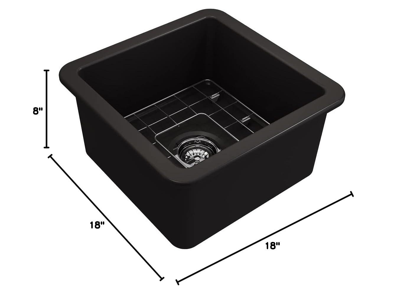 BOCCHI 18'' L Fireclay Kitchen Sink 1359-004-0120