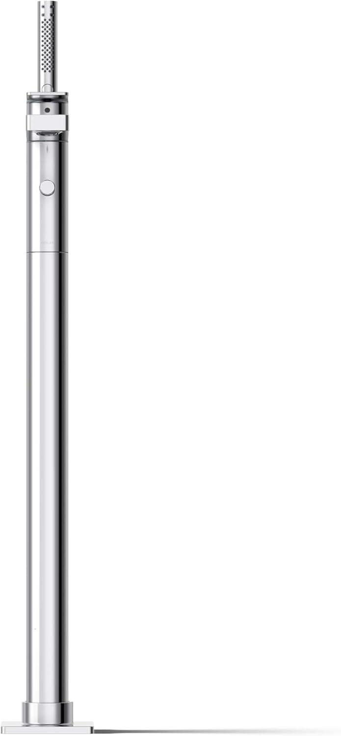 Parallel Floor-Mount Bath Filler Trim With Handshower