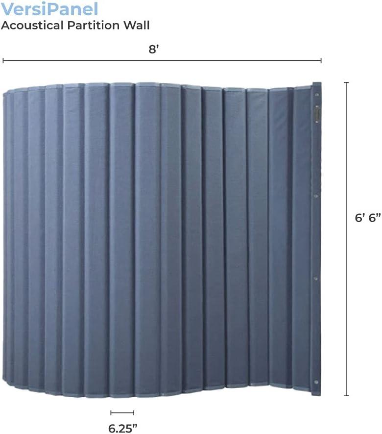 Gray Acoustical Folding Partition Wall with Magnetic Connectors