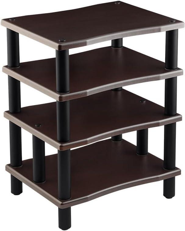 Monolith 4 Tier Audio Stand XL - Espresso, Open Air Design, Each Shelf Supports Up to 75 lbs., Perfect Way to Organize AV Components
