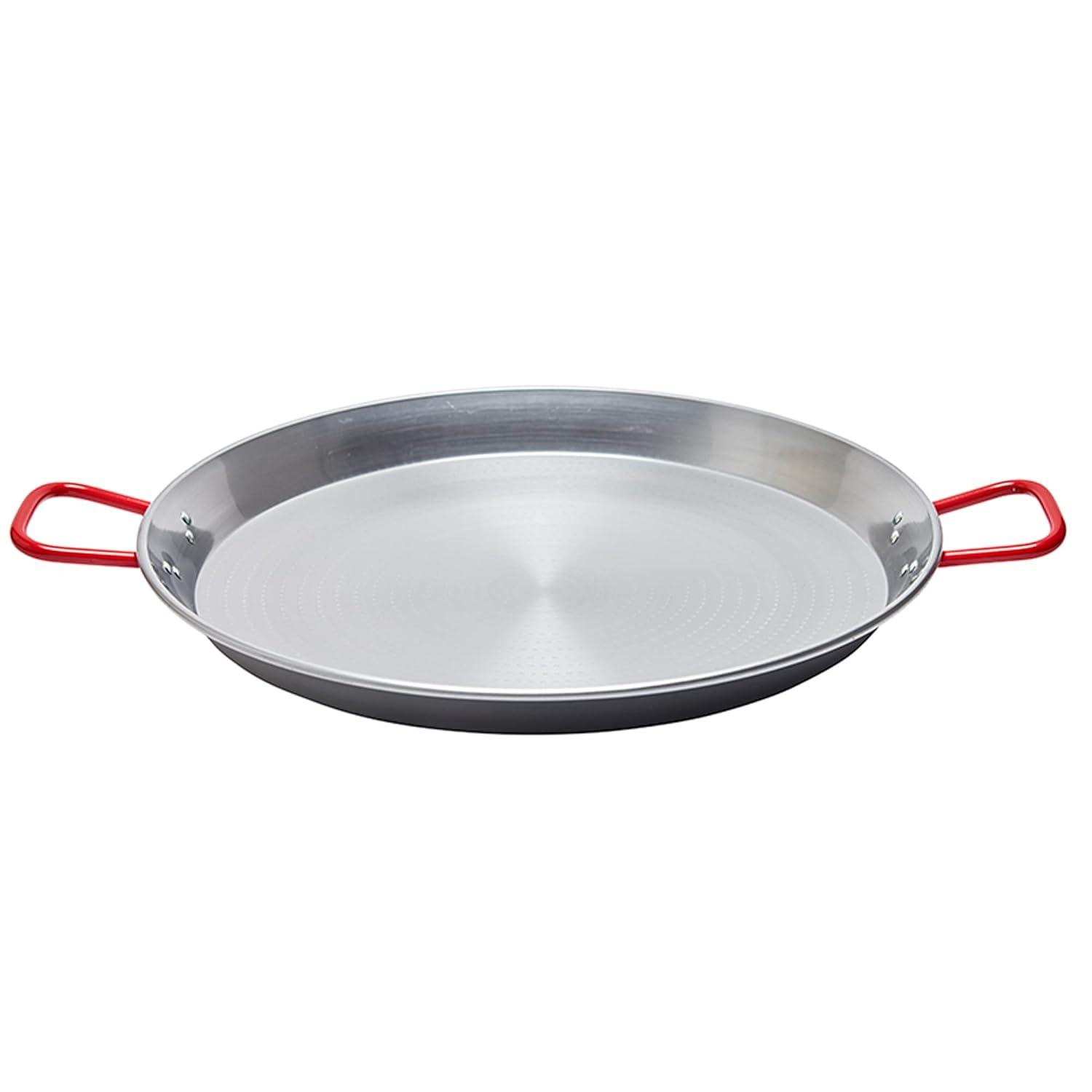 Garcima 26-inch Carbon Steel Paella Pan with Heatproof Handles