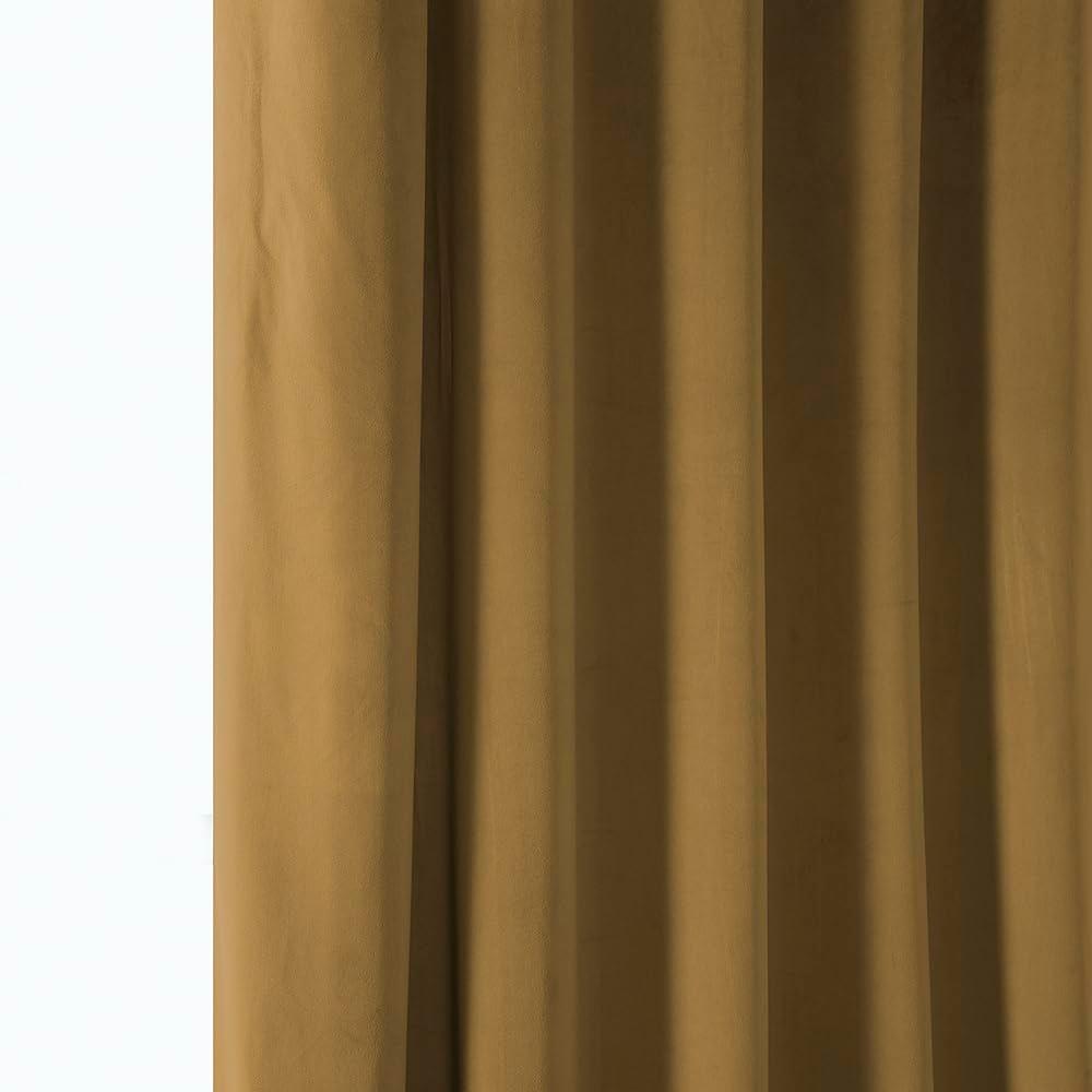 Half Price Drapes Retro Gold Heritage Plush Velvet Room Darkening Curtains (1 Panel), 50W X 96L