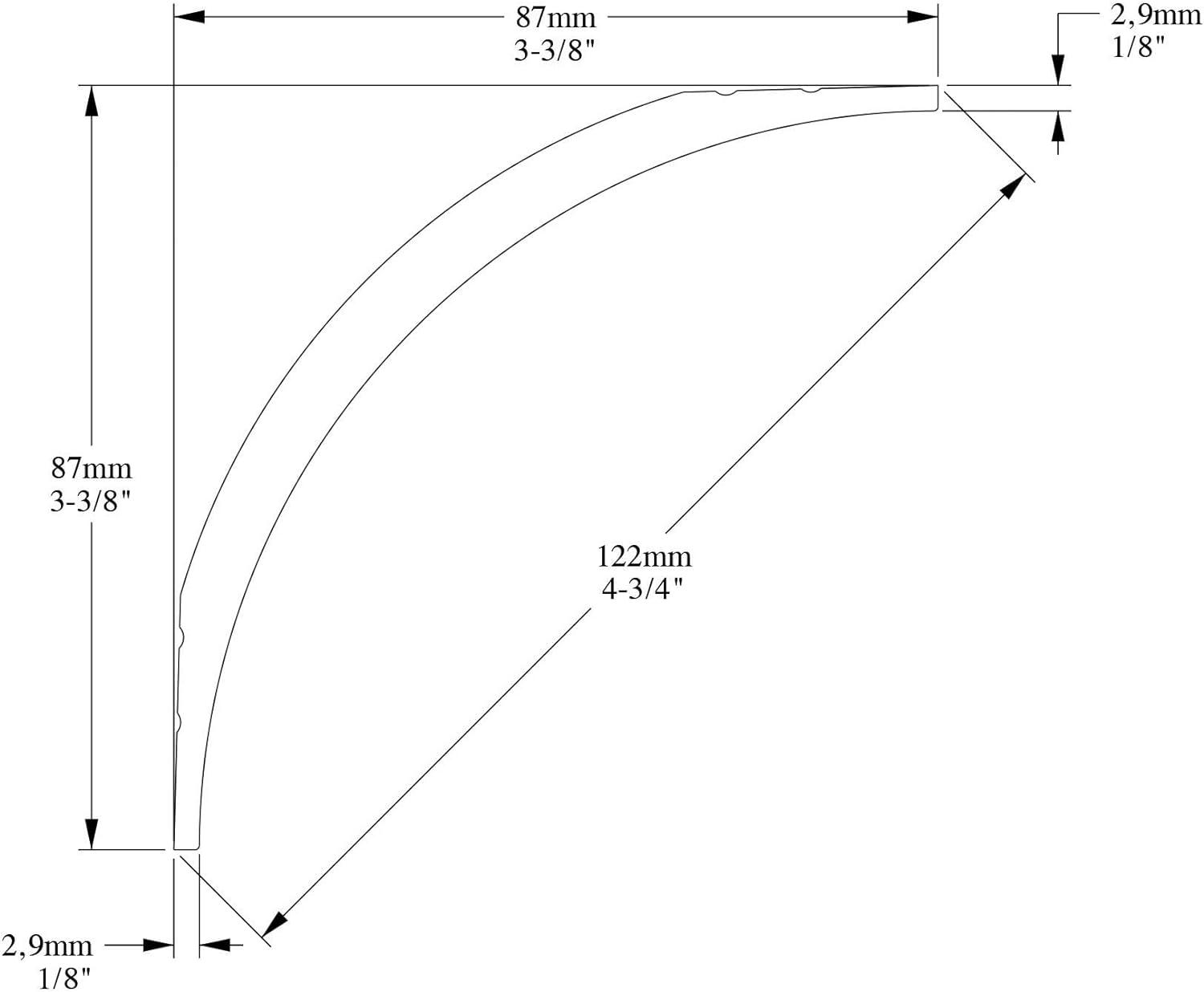 3.5'' H x 78'' W x 3.38'' D Plastic Crown