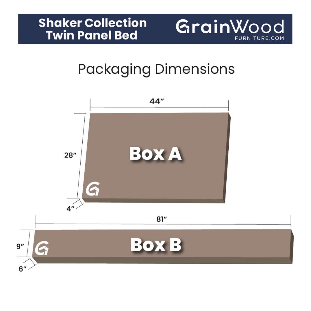 Shaker Solid Wood Panel Bed