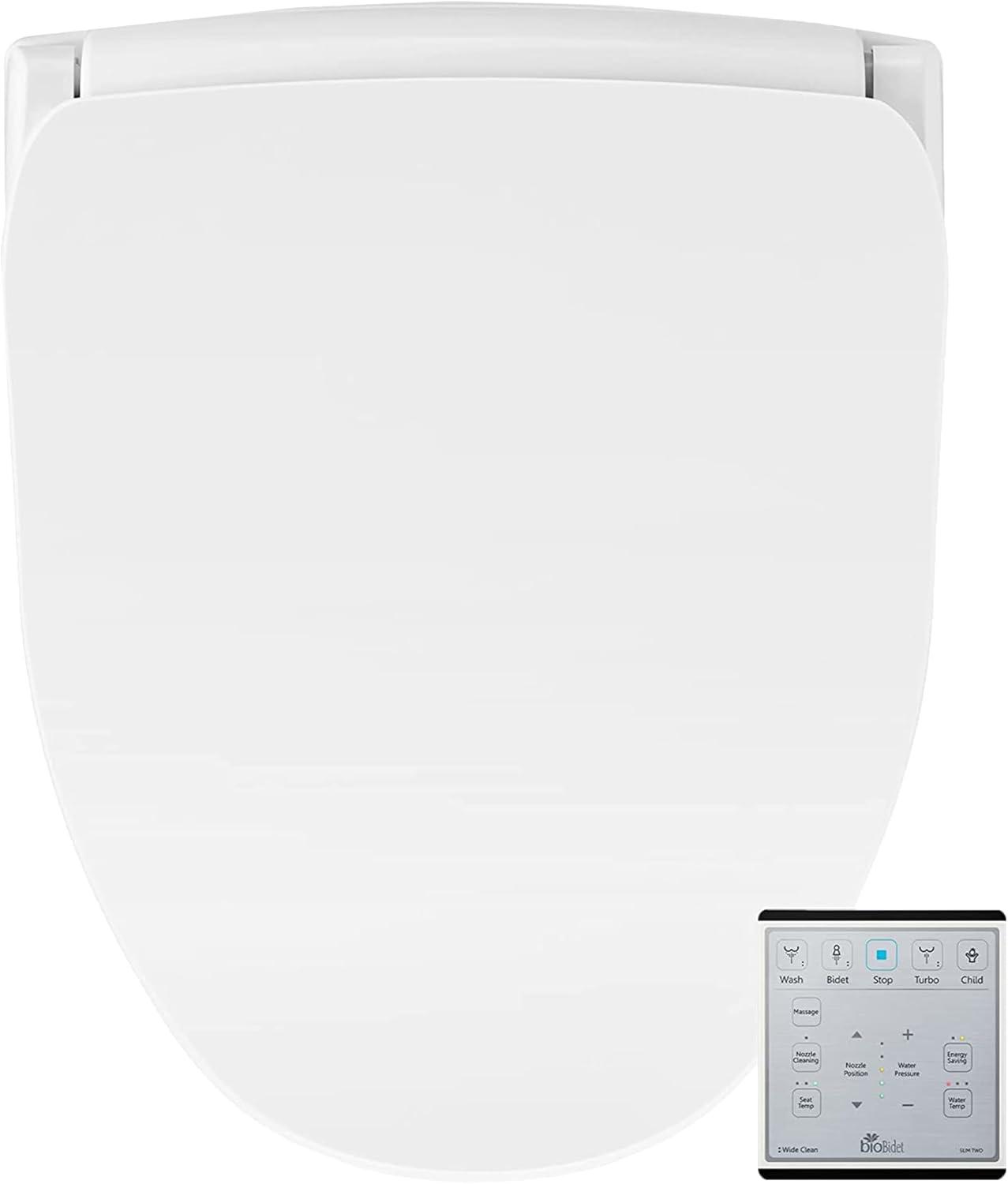 Bio Bidet by BEMIS Slim Three Bidet Toilet Seat, Adjustable Water Temperature with Warm Air Dryer 7ZSLIM3E 000