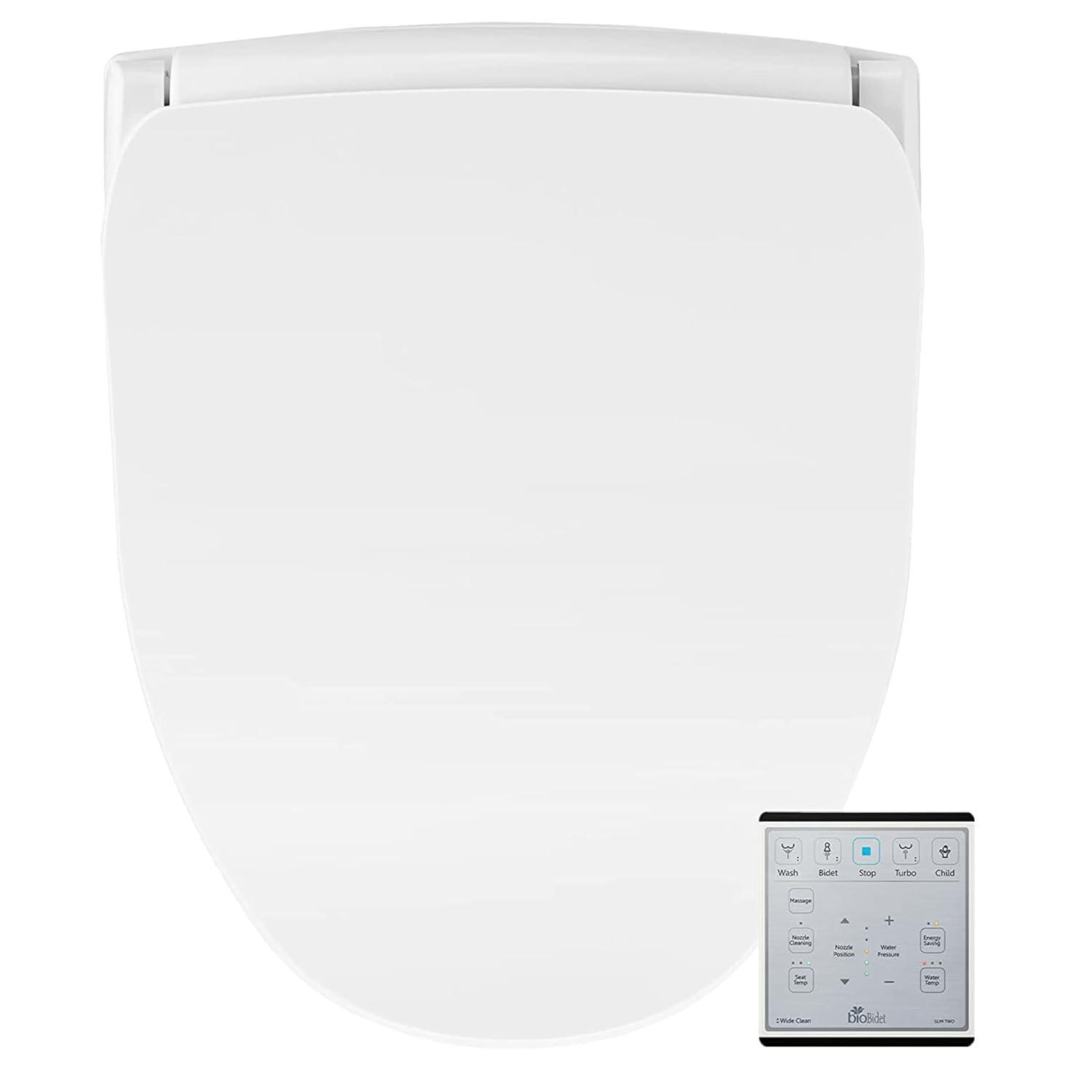 Bio Bidet by BEMIS Slim Three Bidet Toilet Seat, Adjustable Water Temperature with Warm Air Dryer 7ZSLIM3E 000