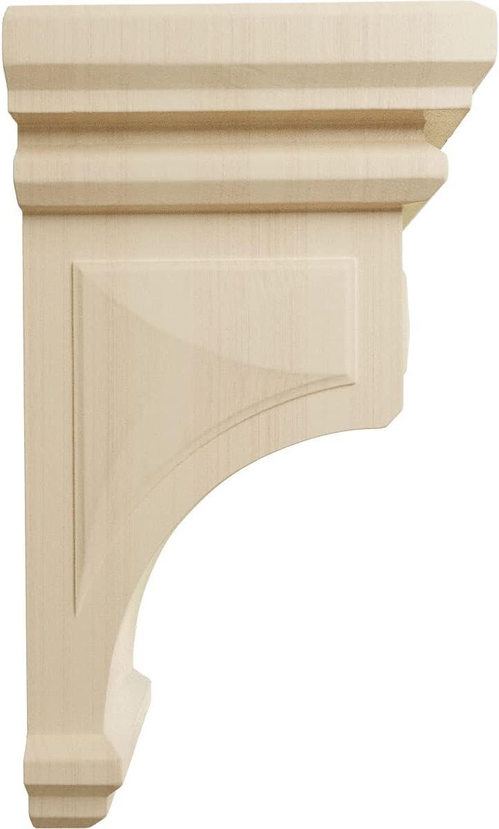 Medium Natural Rubberwood Decorative Corbel 5" x 5.75" x 10"