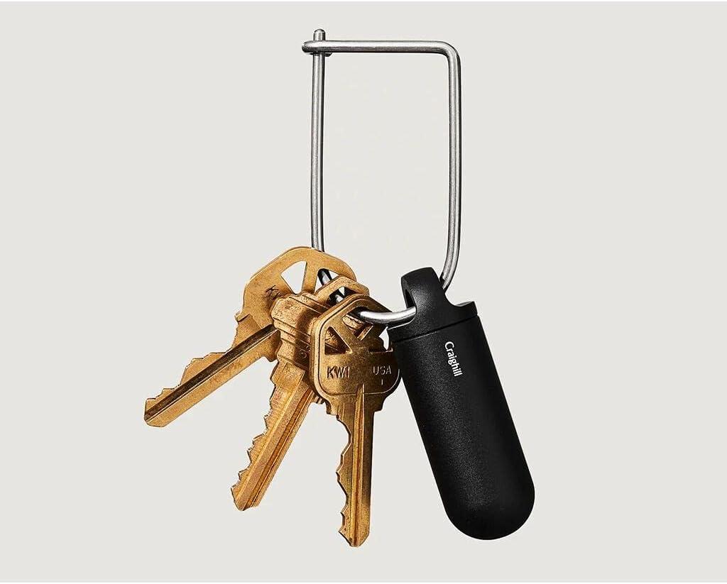 Black Anodized Aluminum Key Capsule with Threaded Lid