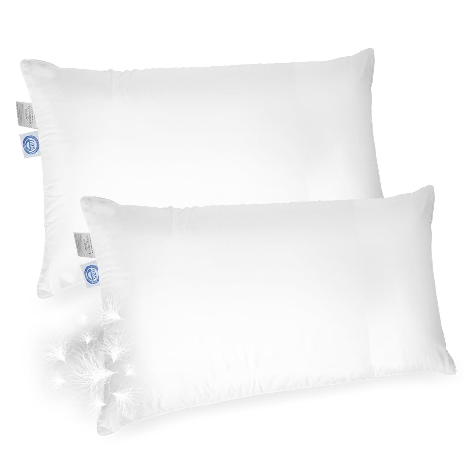 East Coast Bedding Medium Elite Premium Down Dream 600 Fill Power Pillow Set of 2