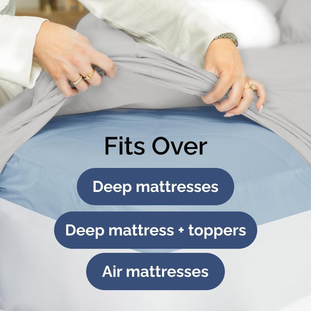CGK Linens 6 Piece Extra Deep Pocket Ultra Soft & Cooling Sheet Set