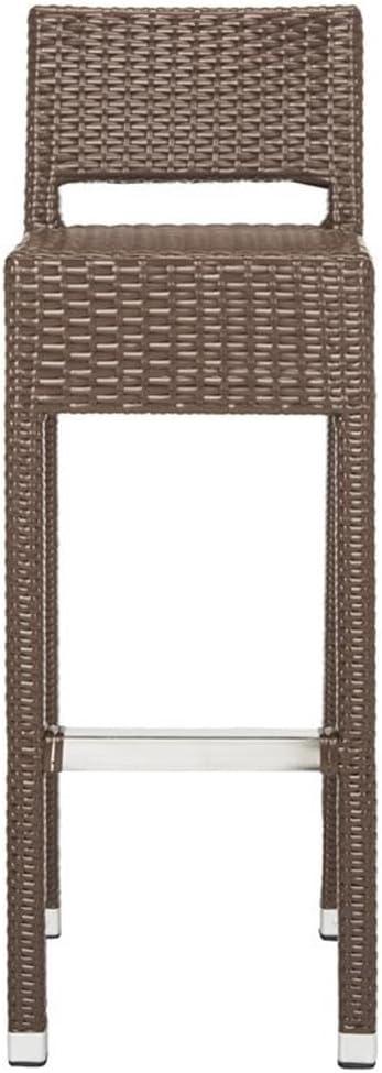 Landry Barstool - Indoor/Outdoor - FOX5212 - Brown - Safavieh
