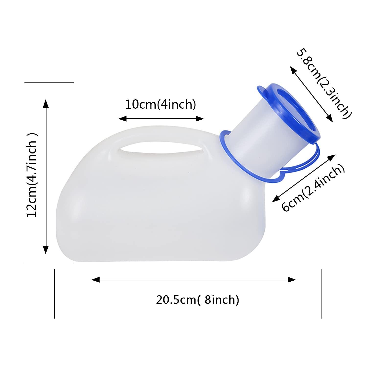 Unisex Urinal Bottle for Men and Women, Pee Bottle with Lid and Funnel, Travel Urinal Kit for Camping Outdoor, with a Carry Bag