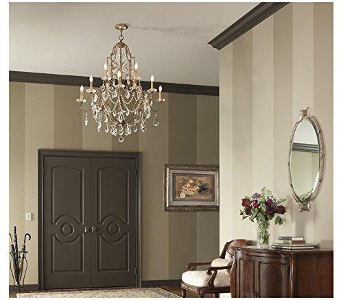 Feiss F2478/6OBZ Valentina Crystal Candle Chandelier Lighting, Bronze, 6-Light (29"Dia x 33"H) 360watts