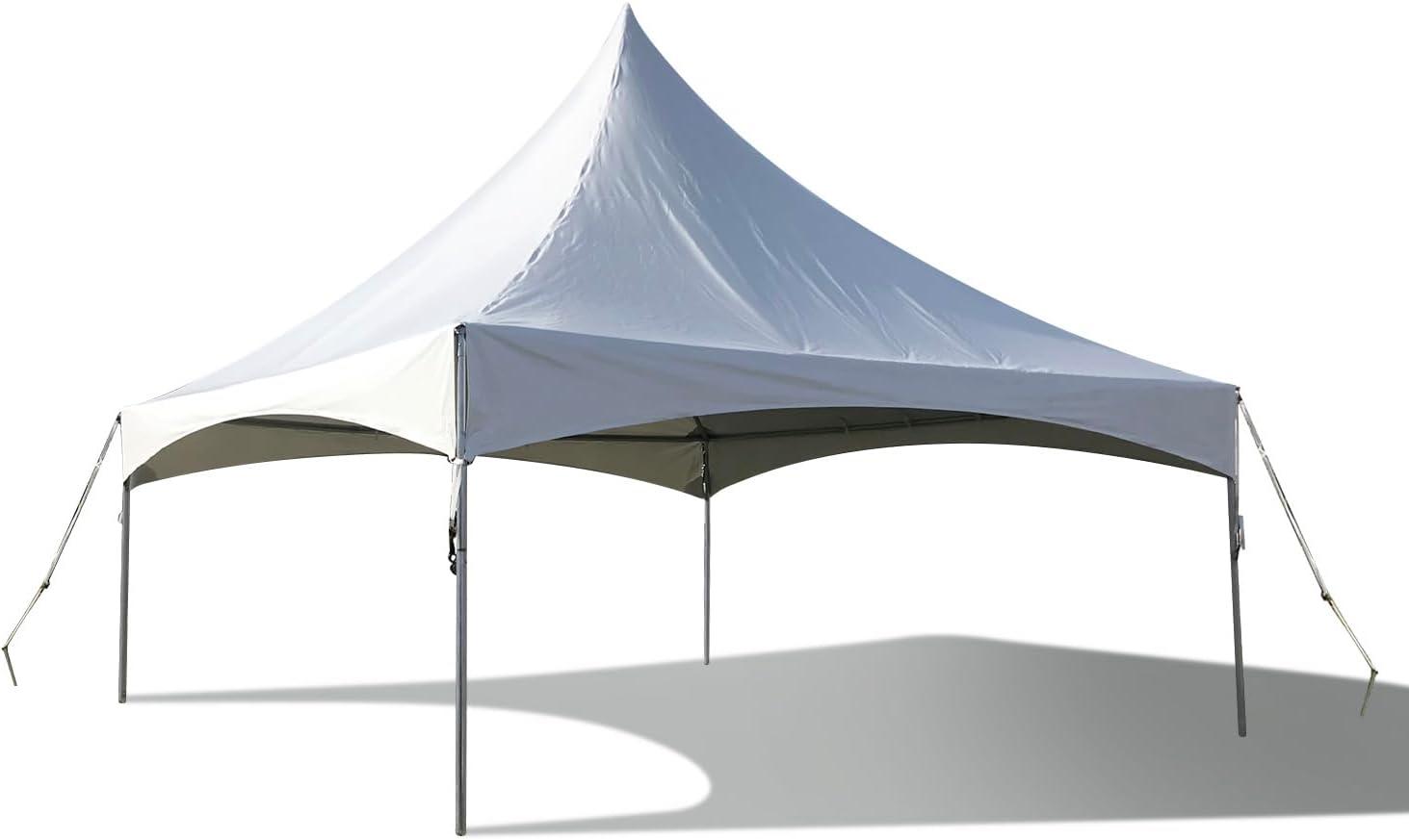 Party Tents Direct Weekender High Peak Frame Party Tent, White, 20 ft x 20 ft