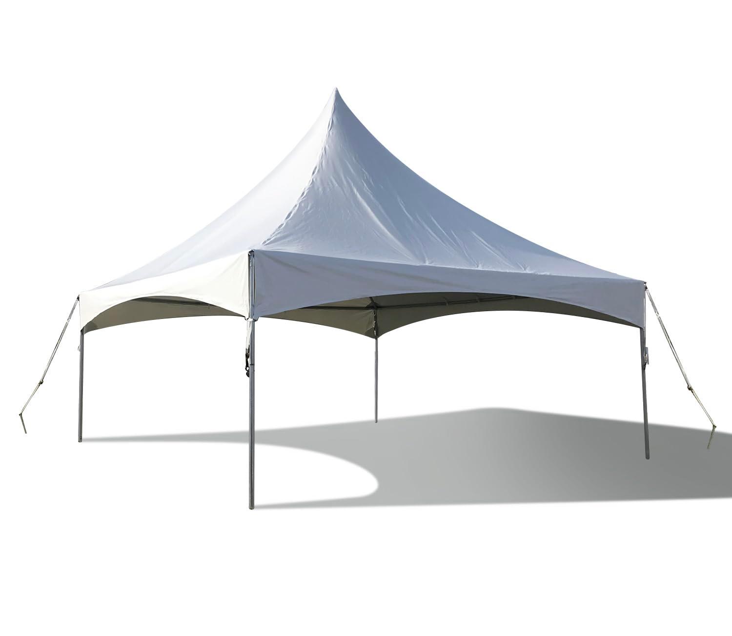 Party Tents Direct Weekender High Peak Frame Party Tent, White, 20 ft x 20 ft