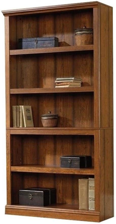 Home Square 2391716-PKG Adjustable Composite Wood Composite 5 Shelves, Cherry