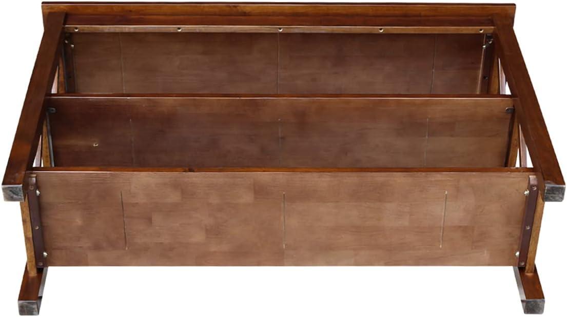 International Concepts Hampton Console Table Espresso: Stained Wood, Fixed Shelf, Rectangular Shape, Spot Clean