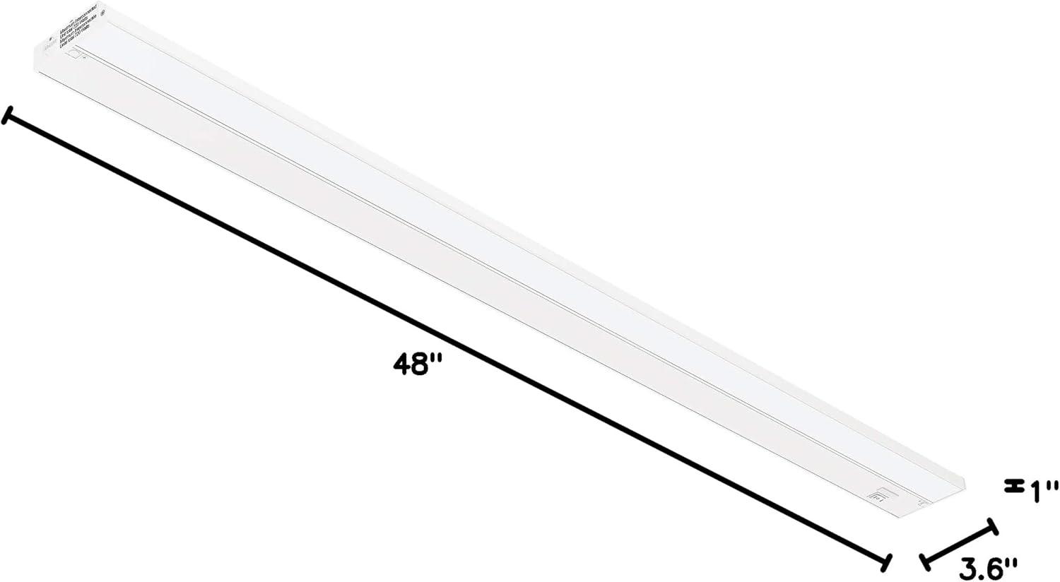 White Aluminum 48'' LED Under Cabinet Light Bar